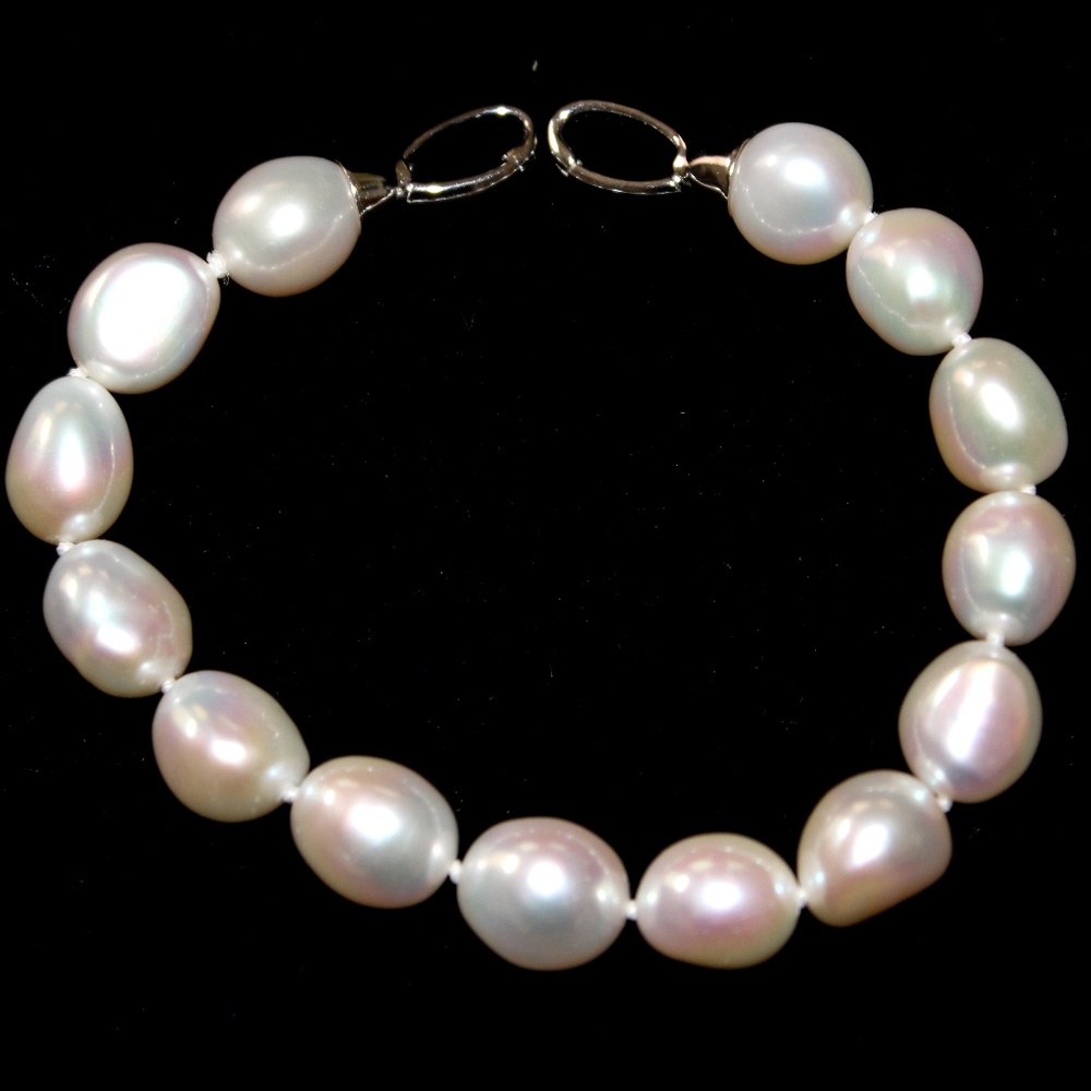 Gump's classic mother-of-pearl & silver bracelet